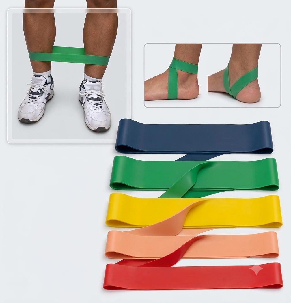 Set de 5 Bandes de Résistance Élastiques – Fitness & Yoga