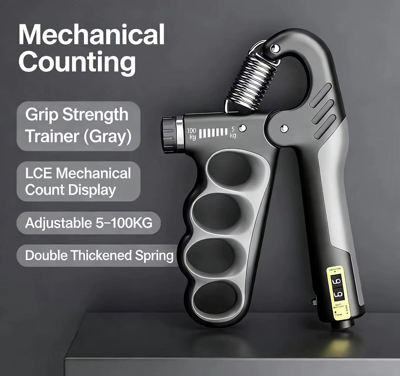 Adjustable Hand Gripper 5-100Kg Forearm Wrist Trainer for Gym Muscle Recovery Fitness Equipment