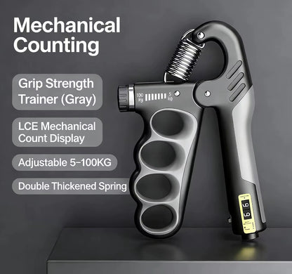 Adjustable Hand Gripper 5-100Kg Forearm Wrist Trainer for Gym Muscle Recovery Fitness Equipment